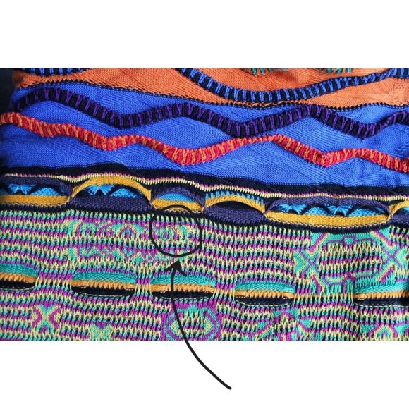 Coogi Vintage Colourful Cotton Sweater Size XL Notorious Big Style Very Rare - Picture 11 of 11